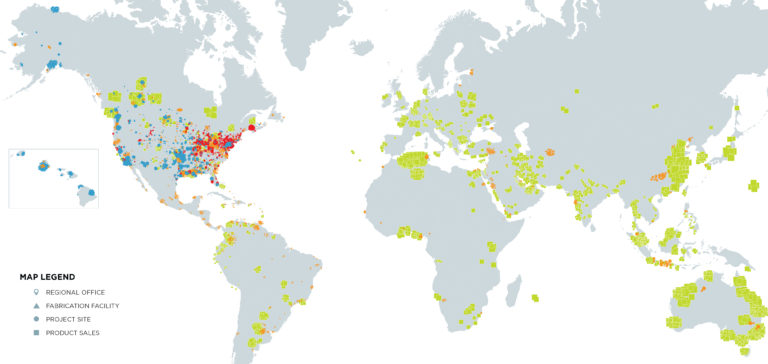Matrix PDM locations world map