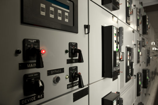 Laboratory with circuit breaker controls