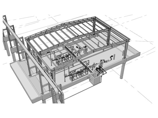 Skematic drawing of facility