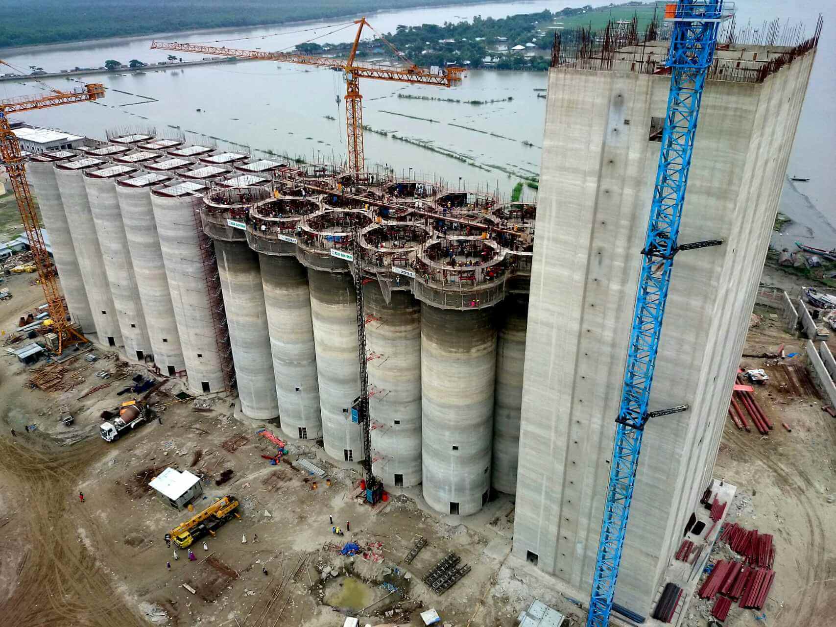 grain import facility construction